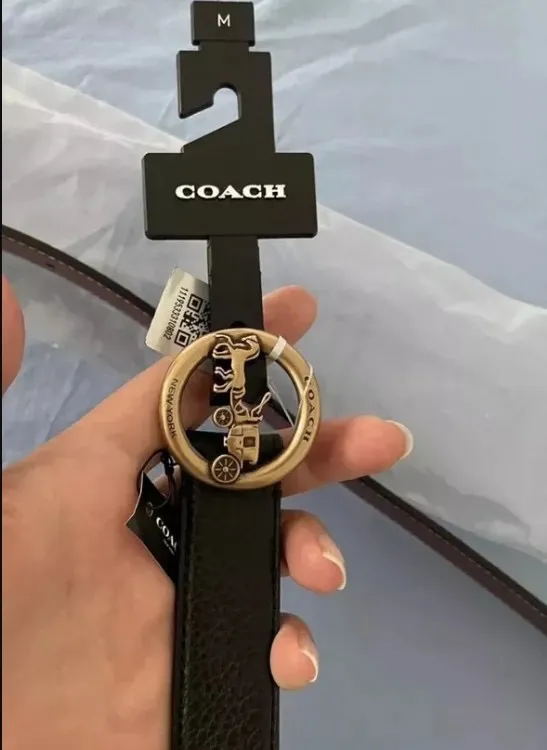 coach Horse And Carriage Buckle Belt f78181 size s m - Image 5