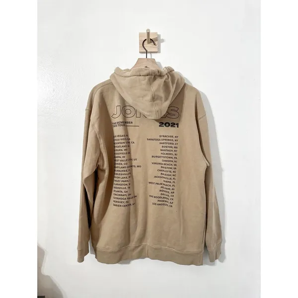 Jonas Brothers The Remember This Tour 2021 Concert Merch Hooded Sweatshirt Lg - Image 2