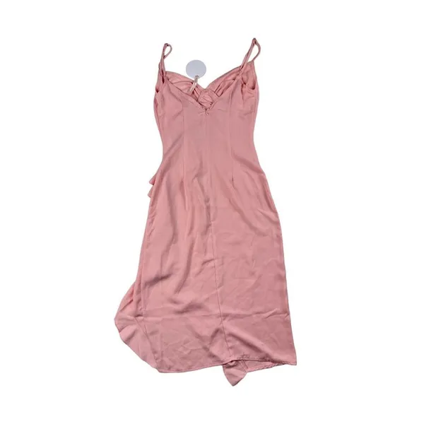 More To Come Natasha Ruffle Midi Dress SIze XXS in Pink - Image 3