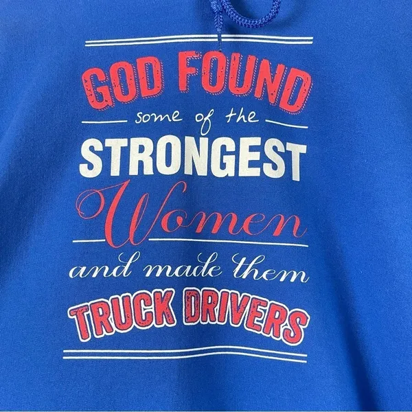 Gildan Heavy Blend XL Truck Driver Graphic Hoodie Sweatshirt Hooded Trucker - Image 3