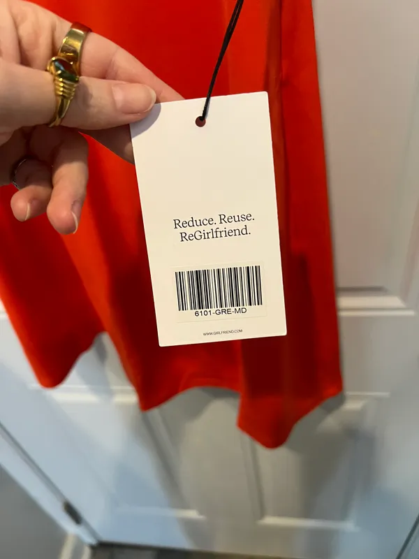 Girlfriend Collective Orange racer Juliet exercise dress - Image 5