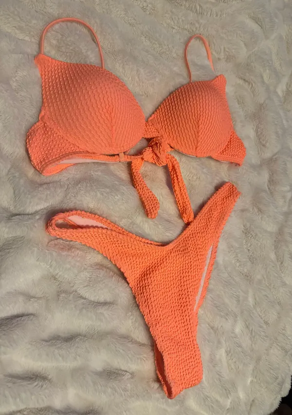 Coral Two Piece Bikini Pink Size M - Image 2