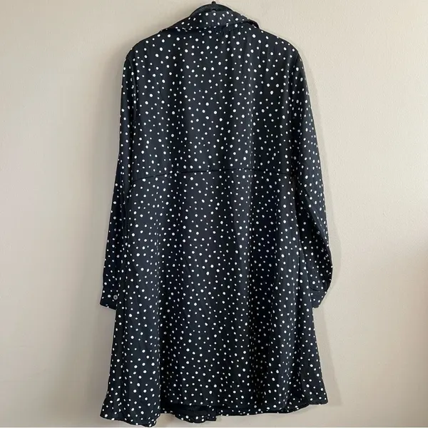 ✨ Full Moon Maternity Polka Dot Black White Dress Large‎ - Image 9