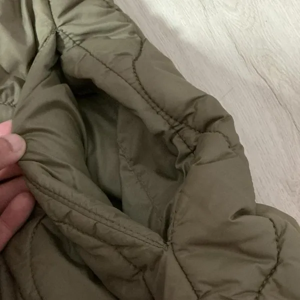 Dylan Los‎ Angeles Quilted Puffer Button Up Jacket Brown XS FLAW - Image 7