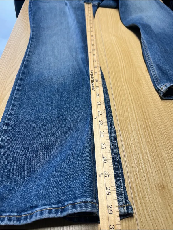 Old Navy Higher High-Rise Flare Jeans 6 Petite Medium Wash Clover - Image 13