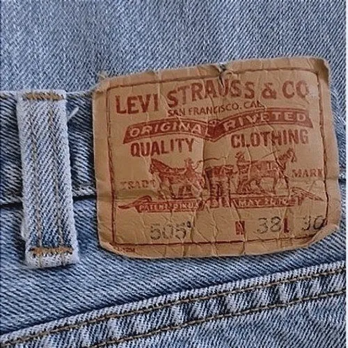 Levi's 505 Vintage Regular Fit Light Wash Denim‎ Jeans Women's W38 L30 - Image 9