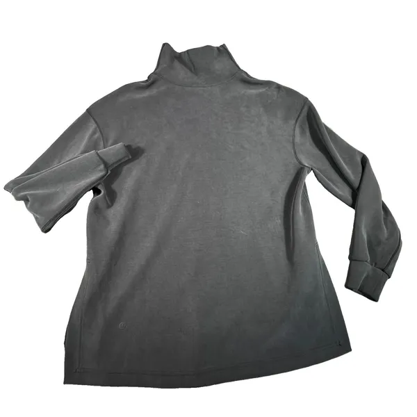Lululemon Softstreme Funnel-Neck Long Line Pullover Top Gray Women L XL Smooth - Image 4