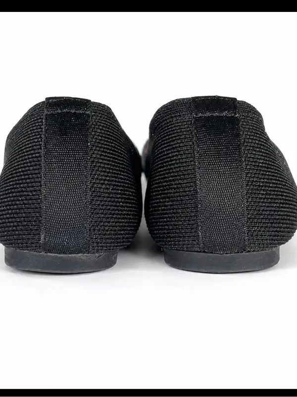 Cynthia Rowley Black Pointed Knit Slip-Ons - Image 6