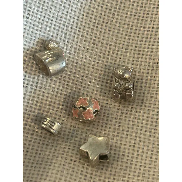A491 charm bracket silver plated 5 pcs - Image 4
