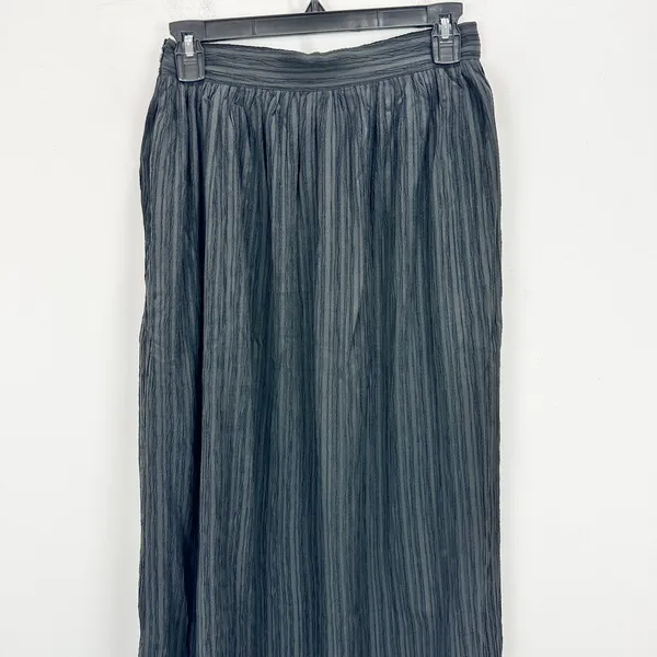 Lulus Midsummer Memories Black Mid-Rise Maxi Skirt Side Slit Plisse XS NWT - Image 14