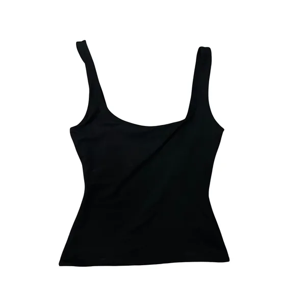 Hello Molly Everyday Base Tank Top XS Black Scoop Neck Stretch Essential - Image 2