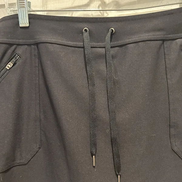 Tek Gear‎ DryTek Black Athletic Skort XL Drawstring Zip Pockets Built-in Shorts - Image 3