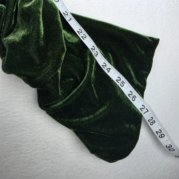 PrettyLittleThing NWT Olive Velvet Twisted Cut Out Ruched Bodycon Dress Size 4 - Image 11