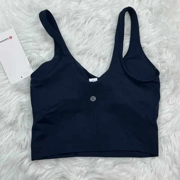 Lululemon Align Cropped Tank Top True Navy Size 4 W1DUVS - Image 4
