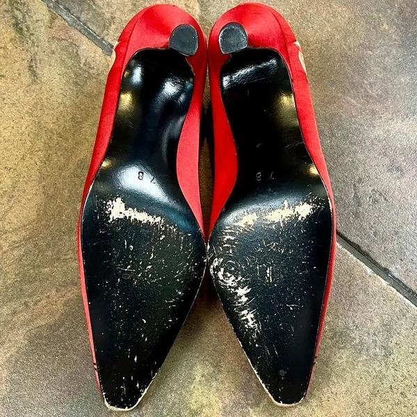 Sacha London Floral Embroidered Vintage Pumps Heels 7 - Image 10