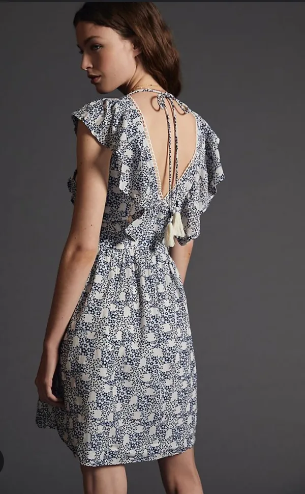 Anthropologie V-Neck Plunge Tunic Mini Dress - Image 3
