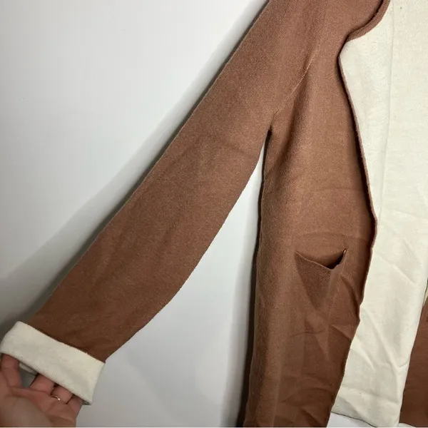 Anthropologie Oliver by Escio‎ wool blend open cardigan sweater size small - Image 3
