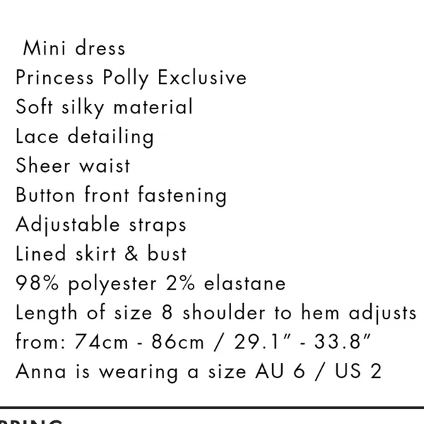 Princess Polly Sarina Mini Dress Size 6 - Image 7