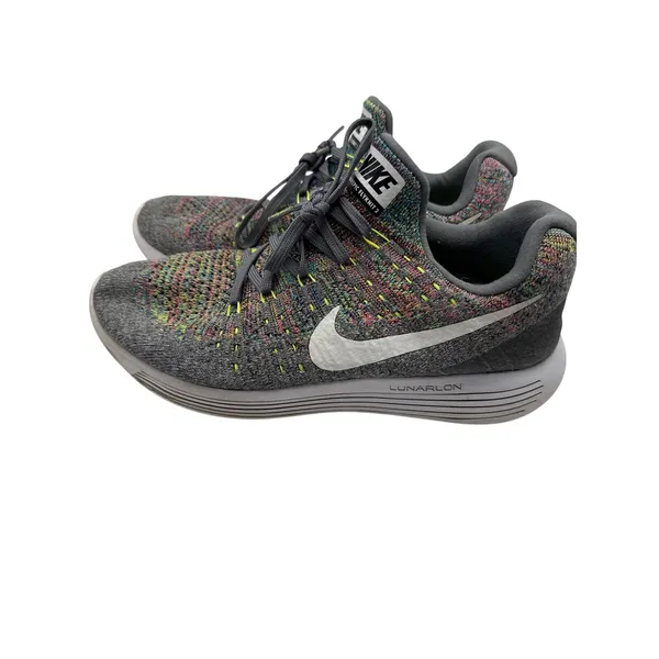 Nike‎ Womens Lunrepic Low Flyknit 2 Gray Running Shoes Size 8 - Image 2