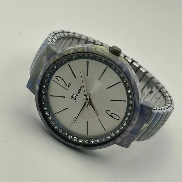 Geneva Pastel Iridescent Watch with Crystal-accented Bezel Working New Battery - Image 4