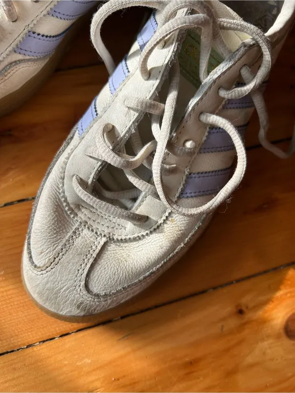 adidas Handball Spezial Off White violet purple gum men’s 7.5 women’s 8.5 - Image 5