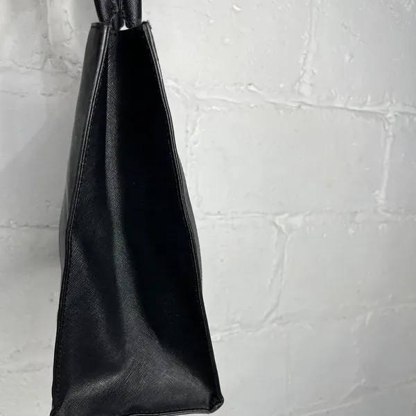 Rebecca‎ Minkoff Women's Black Gold Embossed Leather Shoulder Tote Bag - Image 4