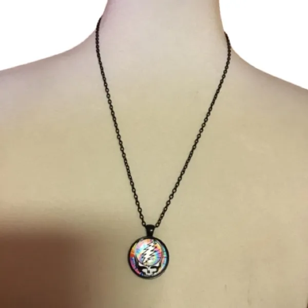 Grateful Dead tie dye steal your face necklace - Image 3