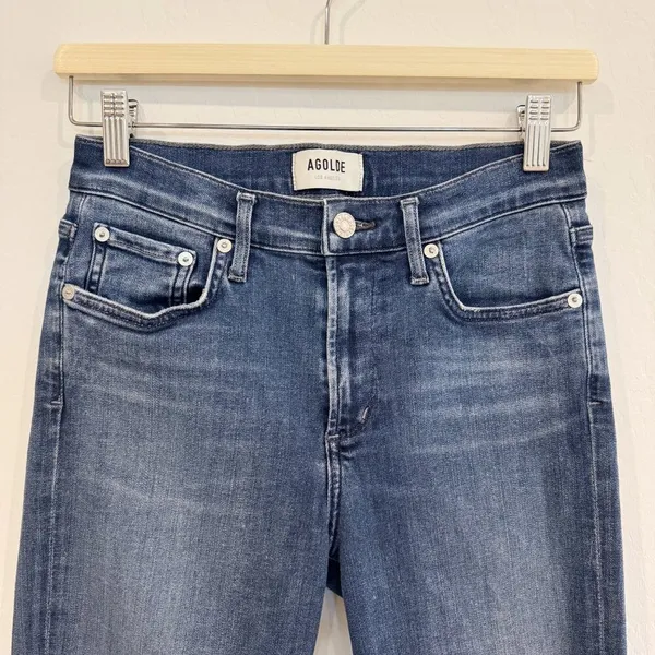 Agolde Sophie‎ Jeans Size 27 Blue Reverb Wash High Rise Skinny Crop Clean Girl - Image 3