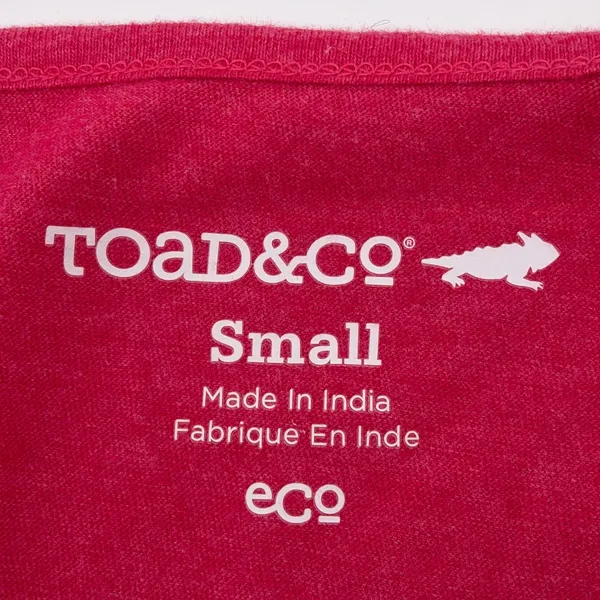 Toad&Co Palmira Dress Small Hot Pink Organic Cotton Surplice Travel Pocket Mini - Image 5