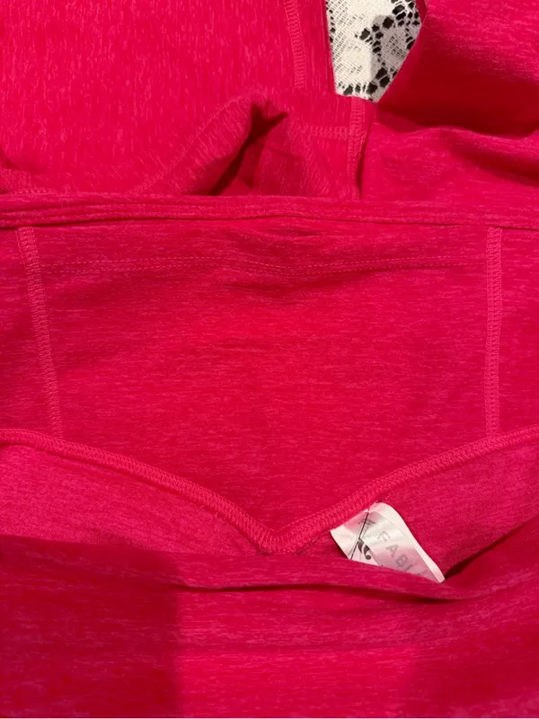 Women’s Heather Red Flare Leggings - Image 4