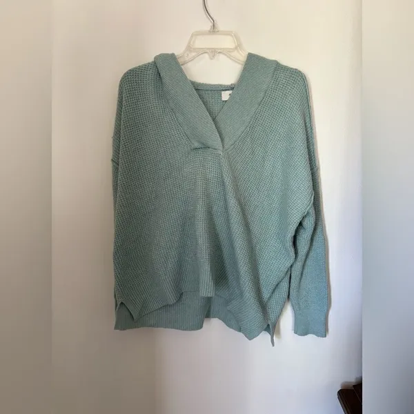 Aerie Waffle Knit Pullover Hoodie X-Small - Image 7