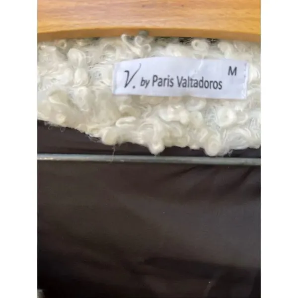 V. By Paris Valtadoros size M faux lamb fur coat. - Image 5