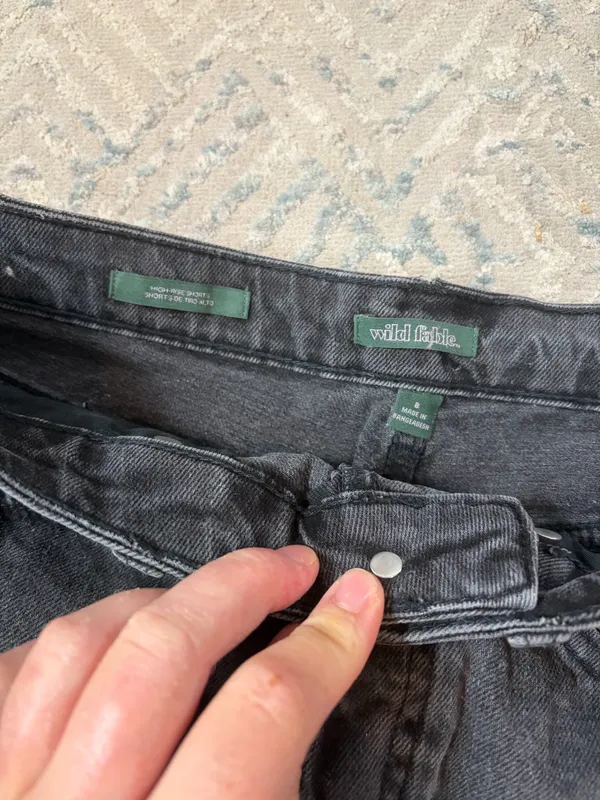 Wild Fable Jean Shorts High-Rise Black - Image 2