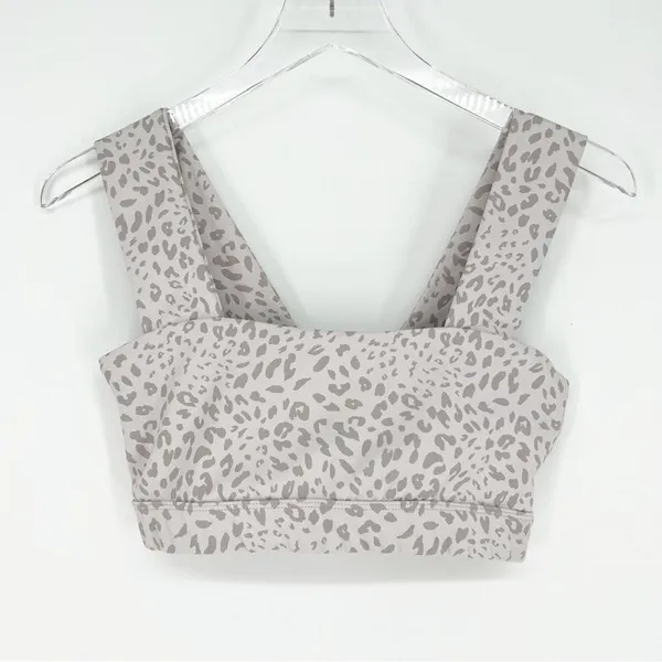All Fenix Animal Print Bandeau Activewear‎ Sports Bra Women's M Gray Gym Girl - Image 2