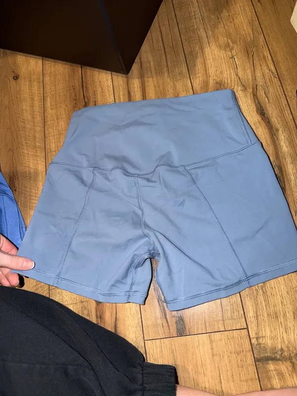yoga jean shorts Blue - Image 2