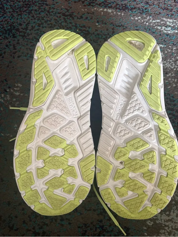 Hoka One One Women's Pale Blue Running Sneakers with Lime Accents - Image 12