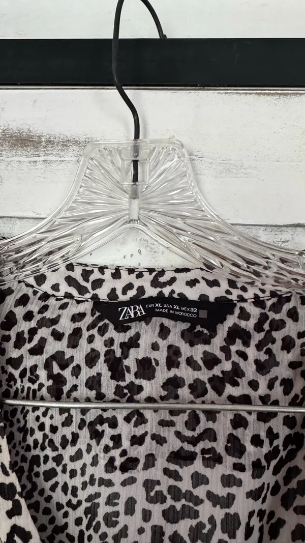 Zara black and white blouse - Image 3