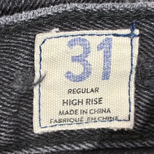 We The Free Free People High Rise Distressed Straight Leg Jeans Black Size 31 - Image 6
