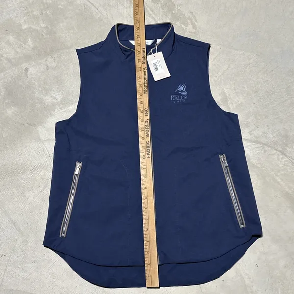NWT Peter Millar Surge Vest Navy Blue Full Zip SZ Medium Unisex Kalos Golf - Image 6