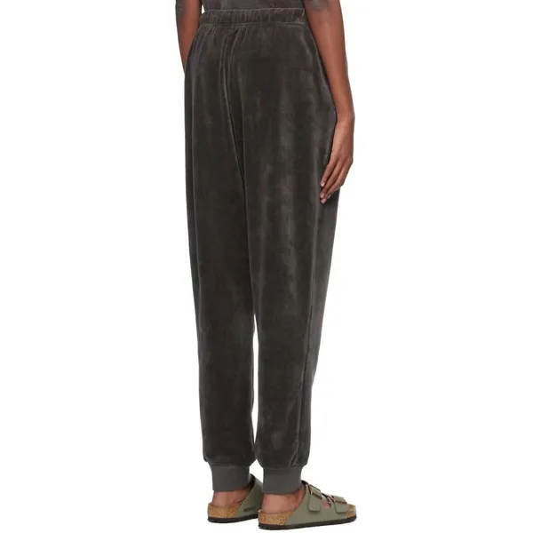 Fear of God Essentials Iron Black Gray Pull-on Velour Lounge Joggers Pants M - Image 2