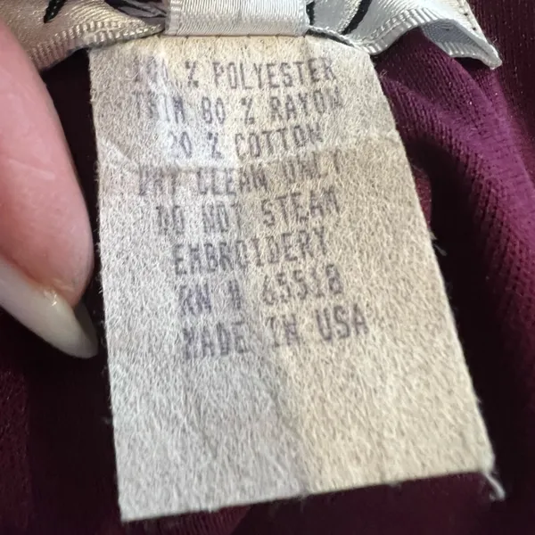 Patra two piece dress burgundy size 8 Vintage embroidery to jacket Maxi - Image 16
