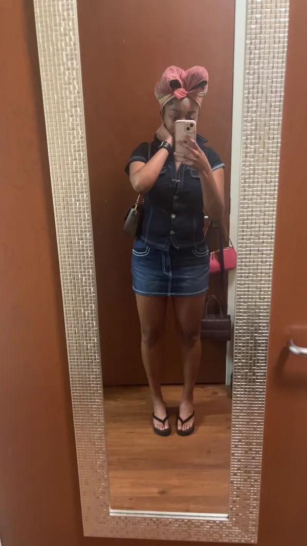 Denim mini skirt Blue - Image 3