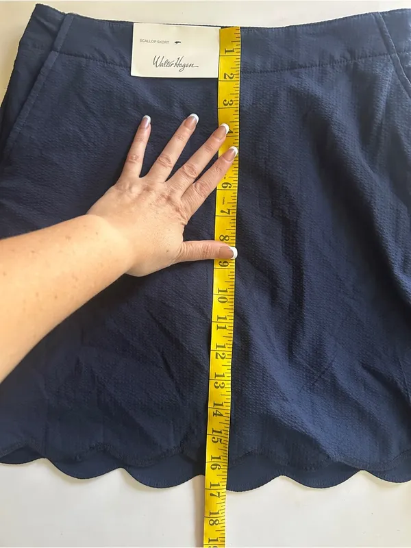 Women’s Textured Scalloped Skort size 2 Blue - Image 6