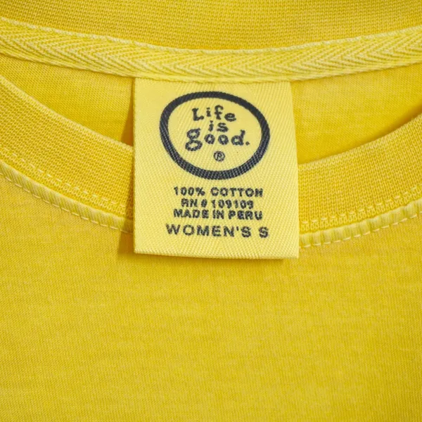 Life is Good Womens Size S Short Sleeve Yellow Flower Pot Graphic T-Shirt Cotton - Image 3