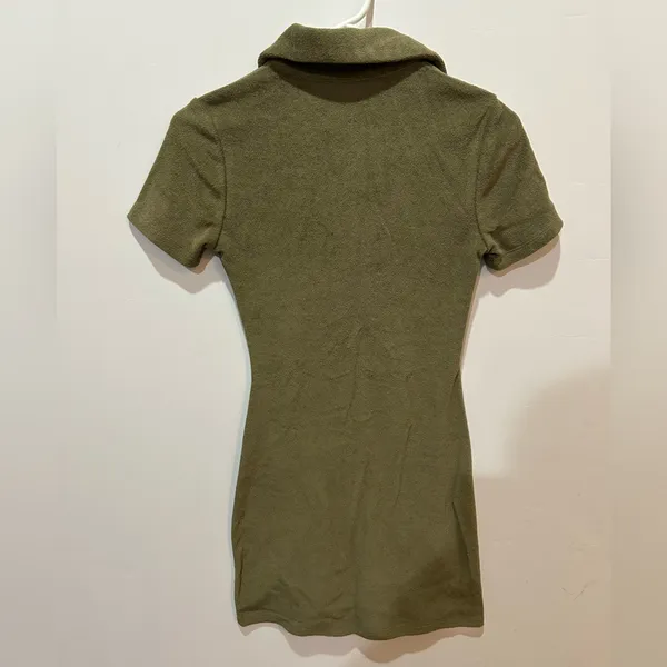 White Fox Island Escape Mini Dress khaki XS - Image 2