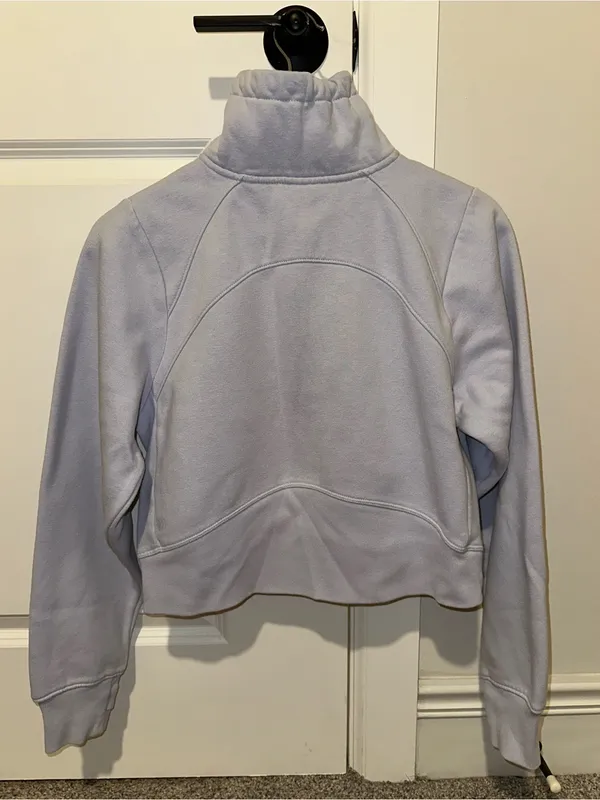 All In Motion Lavender Quarter-Zip Cropped Pullover Hoodie - Image 6