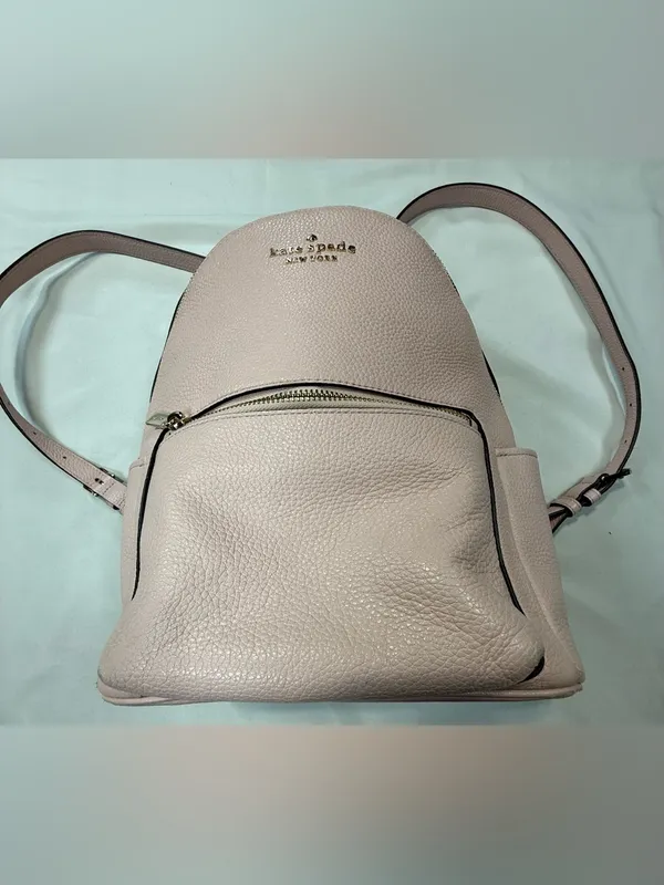 kate spade Pale Pink Pebbled Leather  Backpack - Image 10