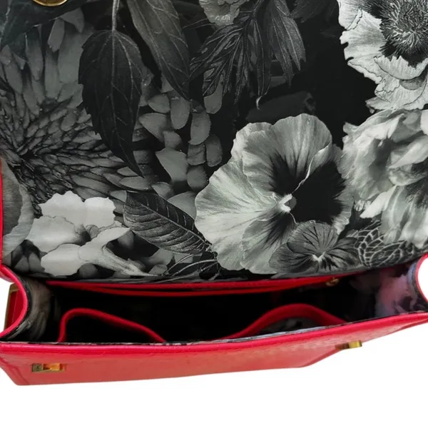 Ted Baker London Neon Pink Patent Embossed T Logo Top Handle Bag Gold Hardware - Image 10