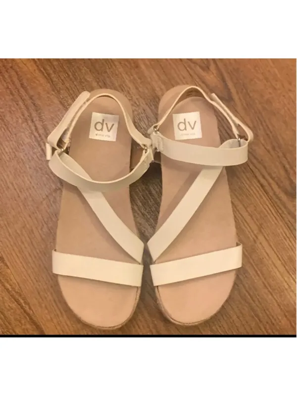 DV Dolce Vida Iman Platform Sandals 8.5 Cream - Image 3