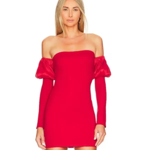 NWOT‎ Revolve MAJORELLE Bella Mini Dress in Berry Red size Small SOLD OUT! - Image 2